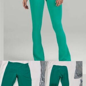 Lululemon Vibrant Green Flare Leggings